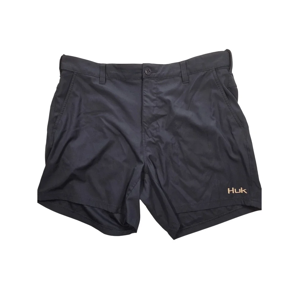 Huk Fishing Shorts‎ Mens XXL Navy Blue H2000105 Performance Stretch 6